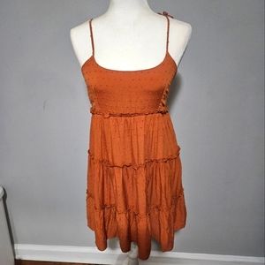 Orange mini dress